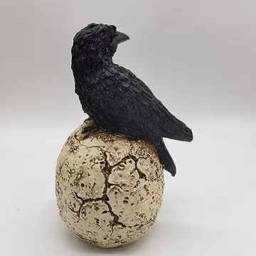 V Viatanst Halloween Raven Statue for Gothic Decor