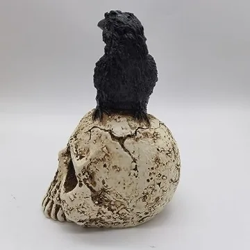 V Viatanst Halloween Raven Statue for Gothic Decor