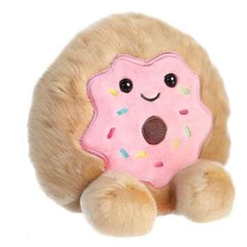 Aurora® Adorable Palm Pals™ Claire Donut™ Stuffed Animal - Pocket-Sized Play - Collectable Fun - Pink 5 Inches