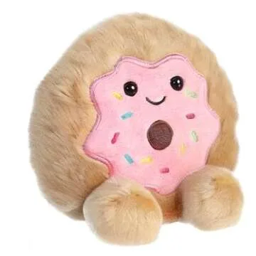 Aurora® Adorable Palm Pals™ Claire Donut™ Stuffed Animal - Pocket-Sized Play - Collectable Fun - Pink 5 Inches