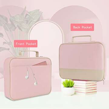 Large Bible Cover for Women, AWDK Bible Case with Handle and Zippered Pocket, Carrying Church Protec...