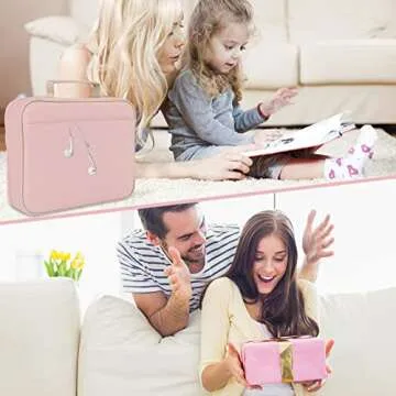 Large Bible Cover for Women, AWDK Bible Case with Handle and Zippered Pocket, Carrying Church Protective Bag with Bookmark and Book Fixing Straps, Gift for Women Men (Pink)