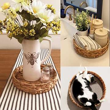 Stylish Natural Water Hyacinth Storage Baskets for Home