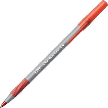 BIC Round Stic Grip Comfort Ballpoint Pen Red Pack of 12