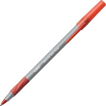 BIC Round Stic Grip Comfort Ballpoint Pen Red Pack of 12