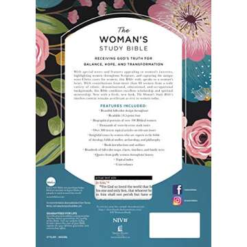 NIV, The Woman's Study Bible, Leathersoft, Blue, Full-Color, Red Letter: Receiving God's Truth for B...