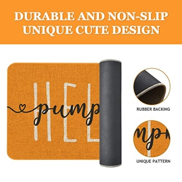 Mloabuc Fall Door Mat Vibrant Pumpkin Design 30x17