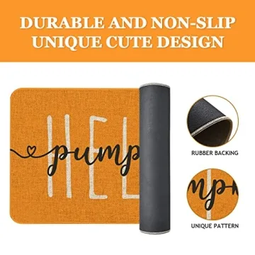 Mloabuc Fall Door Mat Vibrant Pumpkin Design 30x17