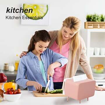 SGVAHY Tissue Box Holder Retro TV Tissue Box Cover Cute and Practical Cell Phone Holder Tampon Holder for Bathroom, Kitchen, Bedroom Dressers, Desks and Tables, Night Stands, Creative Gift (TV Pink)