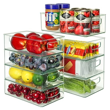 Heyuzb 8 Pack Fridge Organizer for Efficient Storage Solutions