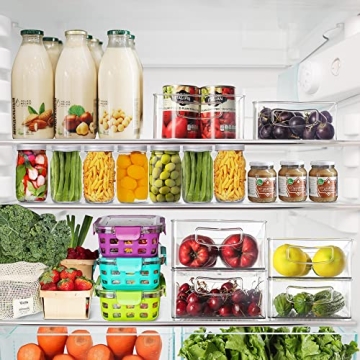 Heyuzb 8 Pack Fridge Organizer for Efficient Storage Solutions