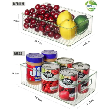 Heyuzb 8 Pack Fridge Organizer for Efficient Storage Solutions