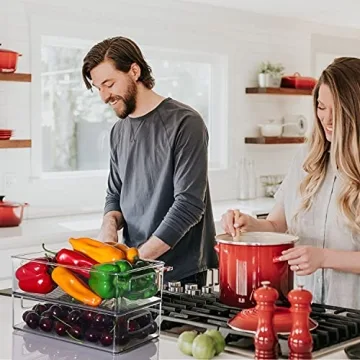 Heyuzb 8 Pack Fridge Organizer for Efficient Storage Solutions