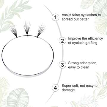 Maitys 6 Pieces Eyelash Extension Pad Silicone Pads for Lashes Reusable Adhesive Silicone False Eyelash Extension Holder Pads for Loose Lash Grafting Gasket Pallet(Clear)