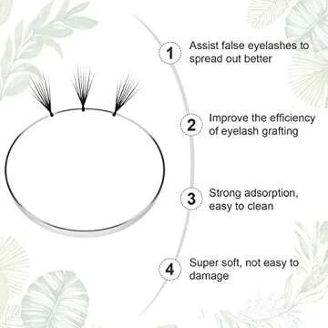 Maitys 6 Pieces Eyelash Extension Pad Silicone Pads for Lashes Reusable Adhesive Silicone False Eyelash Extension Holder Pads for Loose Lash Grafting Gasket Pallet(Clear)