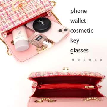 Elegant DFJXXX Women Tweed Small Shoulder Bag - Chic & Versatile