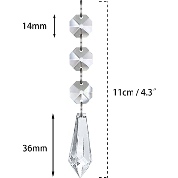 Jishi 30pk Crystal Christmas Tree Ornaments for Decor
