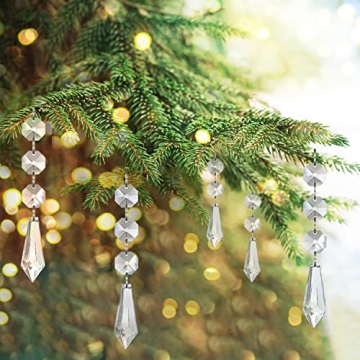 Jishi 30pk Crystal Christmas Tree Ornaments for Decor