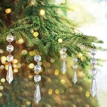 Jishi 30pk Crystal Christmas Tree Ornaments for Decor