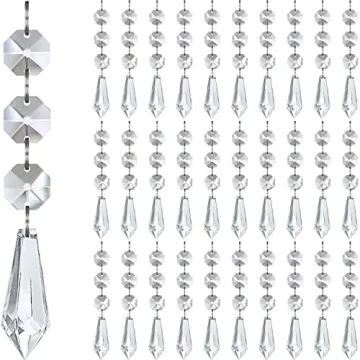 Jishi 30pk Crystal Christmas Tree Ornaments for Decor