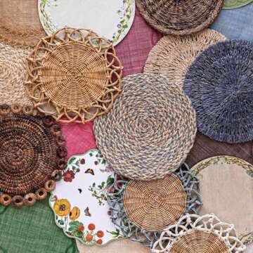 Juliska Straw Loop Delft Blue Placemat