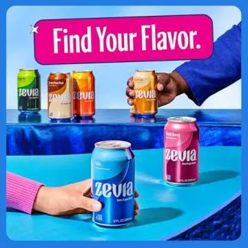 Zevia Zero Sugar Soda, Cherry Cola, 12 oz Cans (24-Pack) – Naturally Sweetened, Zero Calorie Sugar Free Soda - Non-GMO Project Verified, Gluten-Free, Vegan
