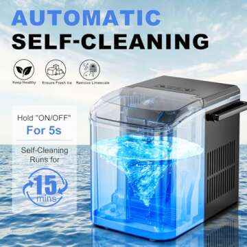 NUTSTIFF Portable Ice Maker - Quick & Convenient Ice Maker