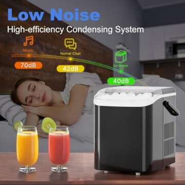NUTSTIFF Portable Ice Maker - Quick & Convenient Ice Maker