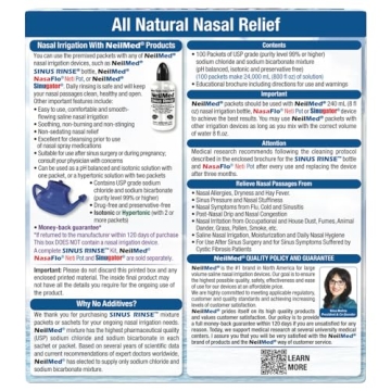 NeilMed Sinus Rinse 100 Count Natural Nasal Relief