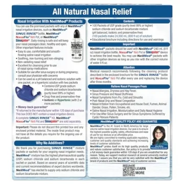 NeilMed Sinus Rinse 100 Count Natural Nasal Relief