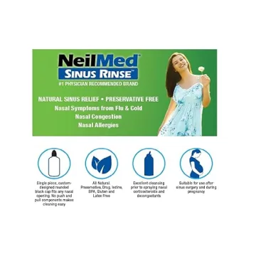 NeilMed Sinus Rinse 100 Count Natural Nasal Relief