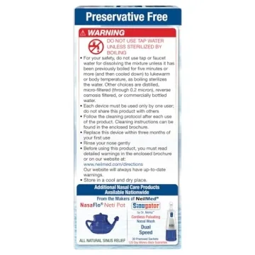 NeilMed Sinus Rinse 100 Count Natural Nasal Relief