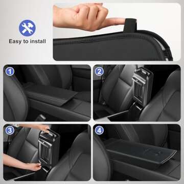 POKUNG Center Console Armrest Cover for Tesla Models 2024-2026