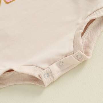 Lamuusaa Baby Girl Boy Birthday Outfit One Embroidery Romper Long Sleeve Crewneck Sweatshirt Birthday Gift