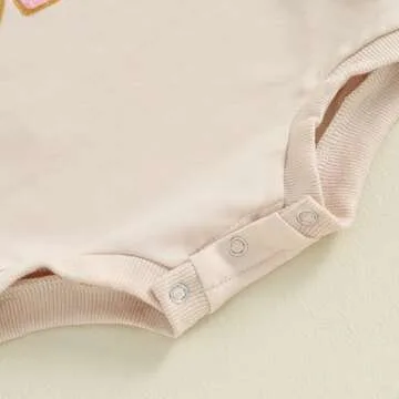 Lamuusaa Baby Girl Boy Birthday Outfit One Embroidery Romper Long Sleeve Crewneck Sweatshirt Birthday Gift