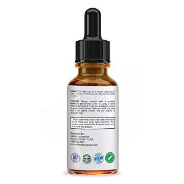 Justified Laboratories Liquid Chlorophyll Drops 6000MG Maximum Strength Green Concentrate Packed with Antioxidants Minerals and Vitamins 2 FL OZ Bottle (1 Bottle)
