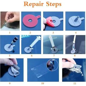 AUGANIMI Windshield Repair Kit,Upgraded Windshield Crack Repair Kit,4 Pack Windshield Chip Repair Kit,Windshield Repair Kit for Chips and Cracks,Glass Repair Kit Fluid Quick Fix for Star-Shaped Crack