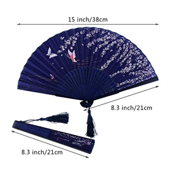 Elegant Silk Folding Hand Fans for Weddings and Events
