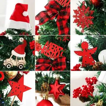 22 Inch Mini Christmas Tree with Lights & Ornaments