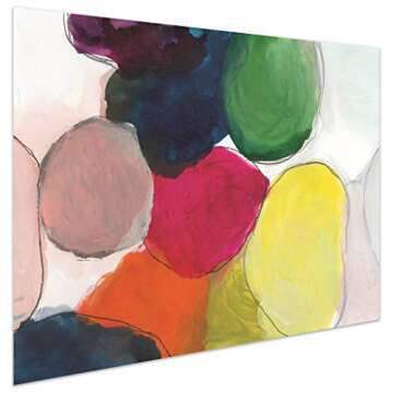 Empire Art Direct Colorful Abstract Frameless Tempered Glass Contemporary Wall Art, 48" x 32" x 0.2"...