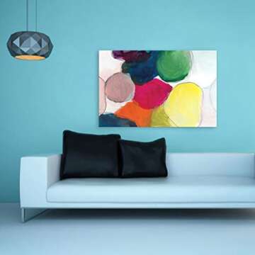 Empire Art Direct Colorful Abstract Frameless Tempered Glass Contemporary Wall Art, 48" x 32" x 0.2", Ready to Hang