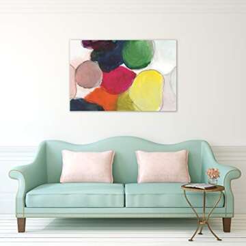 Empire Art Direct Colorful Abstract Frameless Tempered Glass Contemporary Wall Art, 48" x 32" x 0.2", Ready to Hang