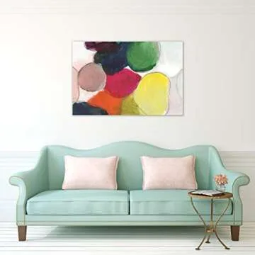 Empire Art Direct Colorful Abstract Frameless Tempered Glass Contemporary Wall Art, 48" x 32" x 0.2", Ready to Hang