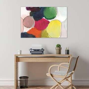 Empire Art Direct Colorful Abstract Frameless Tempered Glass Contemporary Wall Art, 48" x 32" x 0.2", Ready to Hang