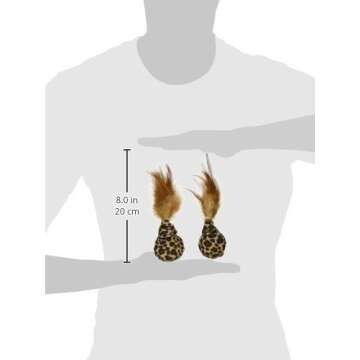 Petlinks (2 Count) Feather Flips Plush Ball Cat Toys - Blue, 2 Count