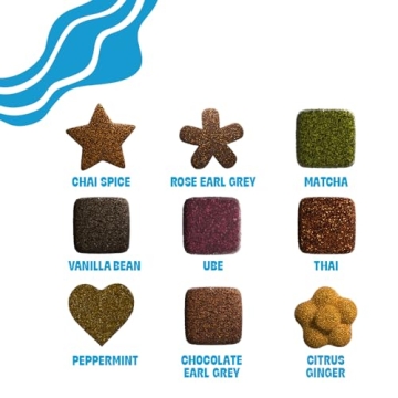 Tea Drops V-Day Gift Set | Organic Dissolvable Loose Leaf Tea | Chai Spice Chocolate Earl Grey Citrus Ginger Rose Matcha Peppermint Ube Vanilla Bean Thai | 9 Sampler Assortment - 1 Per Flavor