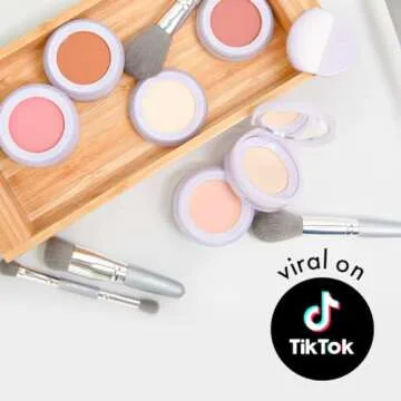 Travel-Sized 4-in-1 Makeup Brush Set with Cruelty-Free Fibers