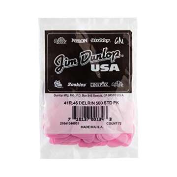Dunlop Light Pink Guitar Picks - Durable Delrin® 72 Pack