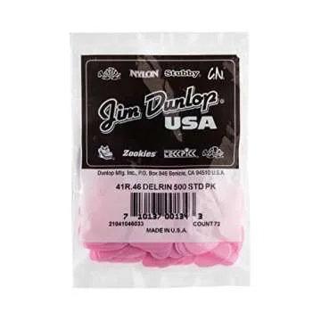 Dunlop Light Pink Guitar Picks - Durable Delrin® 72 Pack