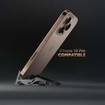 GEOMETRICAL Pocket Tripod Pro - Foldable Credit-Card-Size Phone Stand, Compatible with iPhone & Andr...